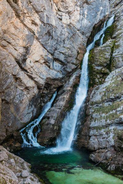 pictures of Lakes Bled & Bohinj - Savica Waterfall