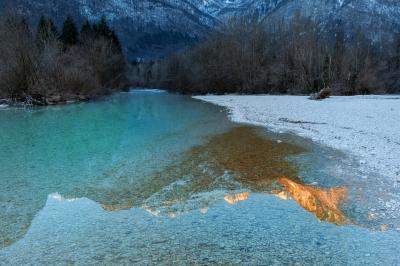images of Slovenia - Savica river mouth